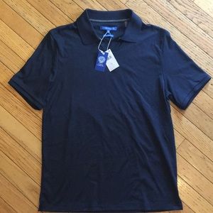 Vince Camuto short sleeve polo dark blue net